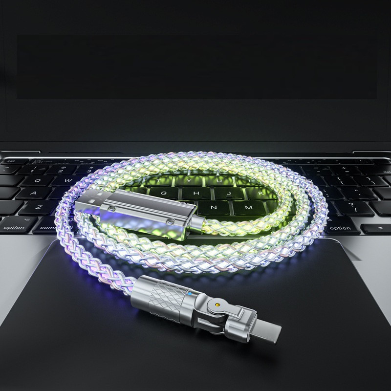 Waterproof RGB blinking Micro/Type-C/Lightening mobile cable - Image 3