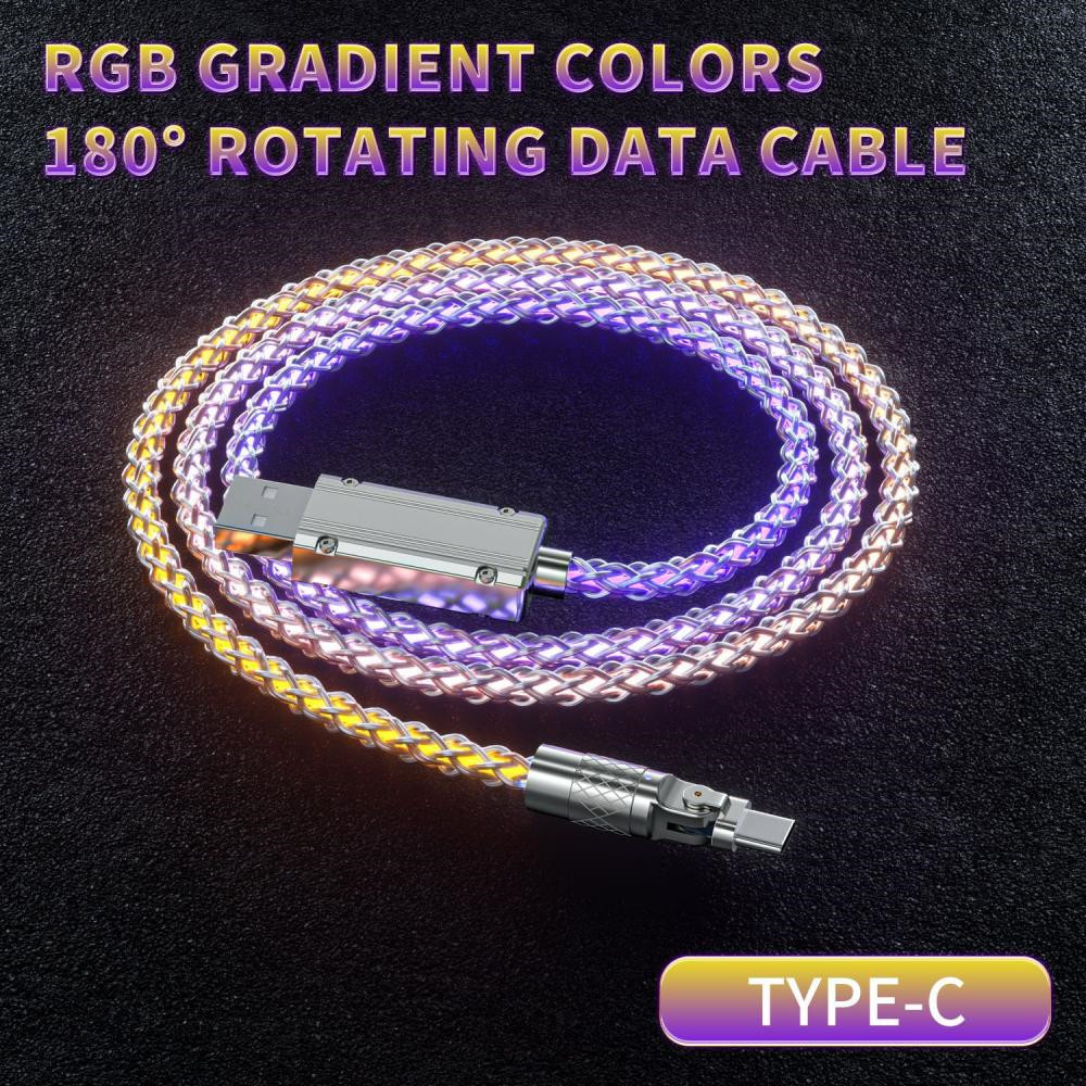 Waterproof RGB blinking Micro/Type-C/Lightening mobile cable - Image 7