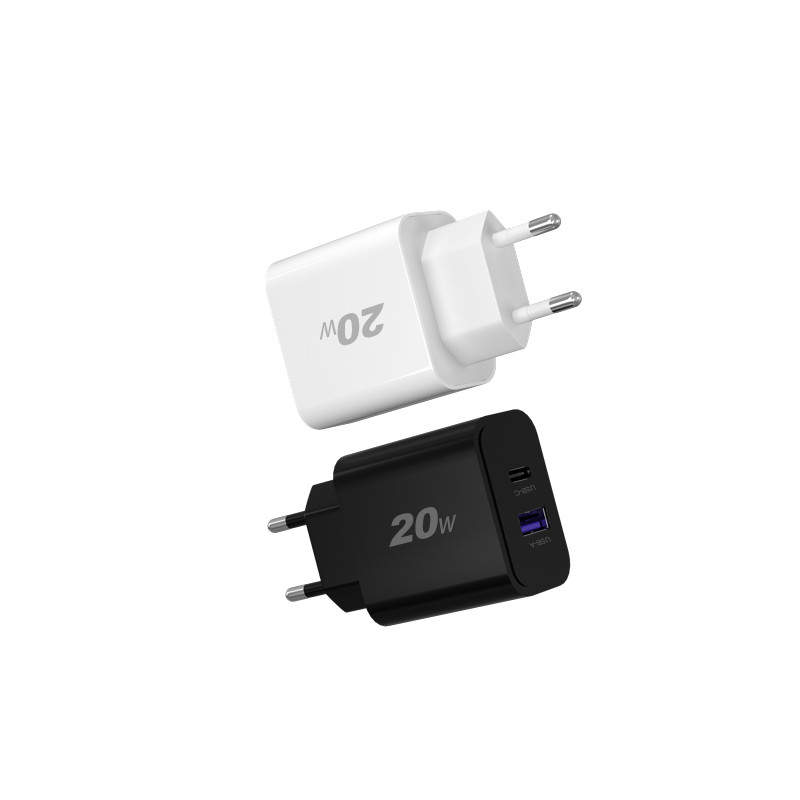Wholesale 2-Port QC3.0 Type-C USB Wall Fast Charger - Image 3