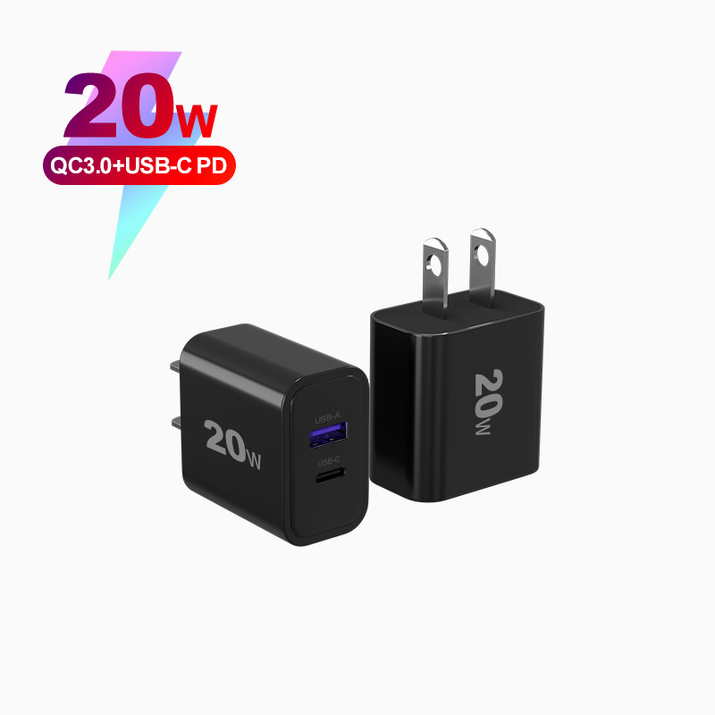 Wholesale 2-Port QC3.0 Type-C USB Wall Fast Charger - Image 4