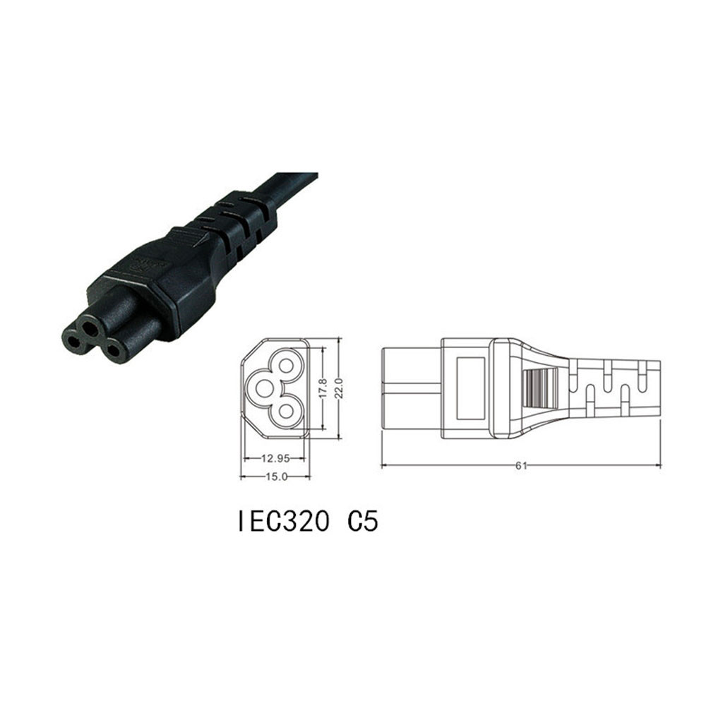Y Type Splitter Power Cord C14 plug - Image 5