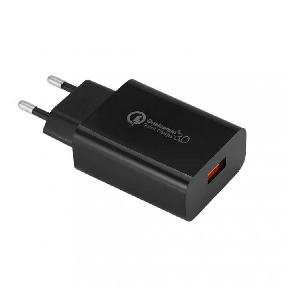 black Plug charger 1-Port usb wall fast charger