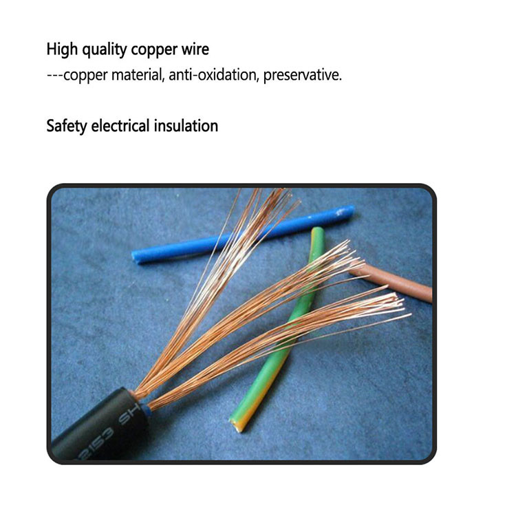 copper 3 pin eu standard ac power cable - Image 2