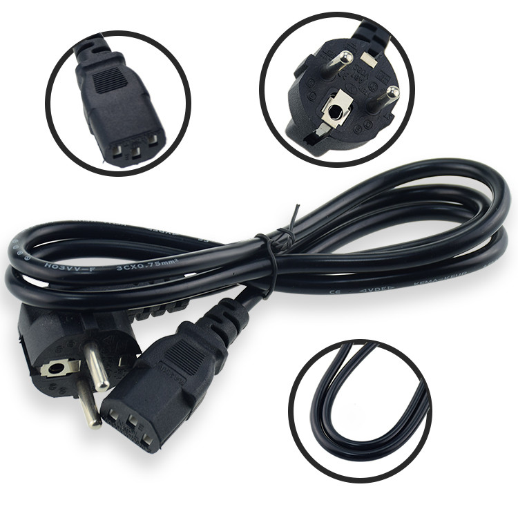 copper 3 pin eu standard ac power cable - Image 4
