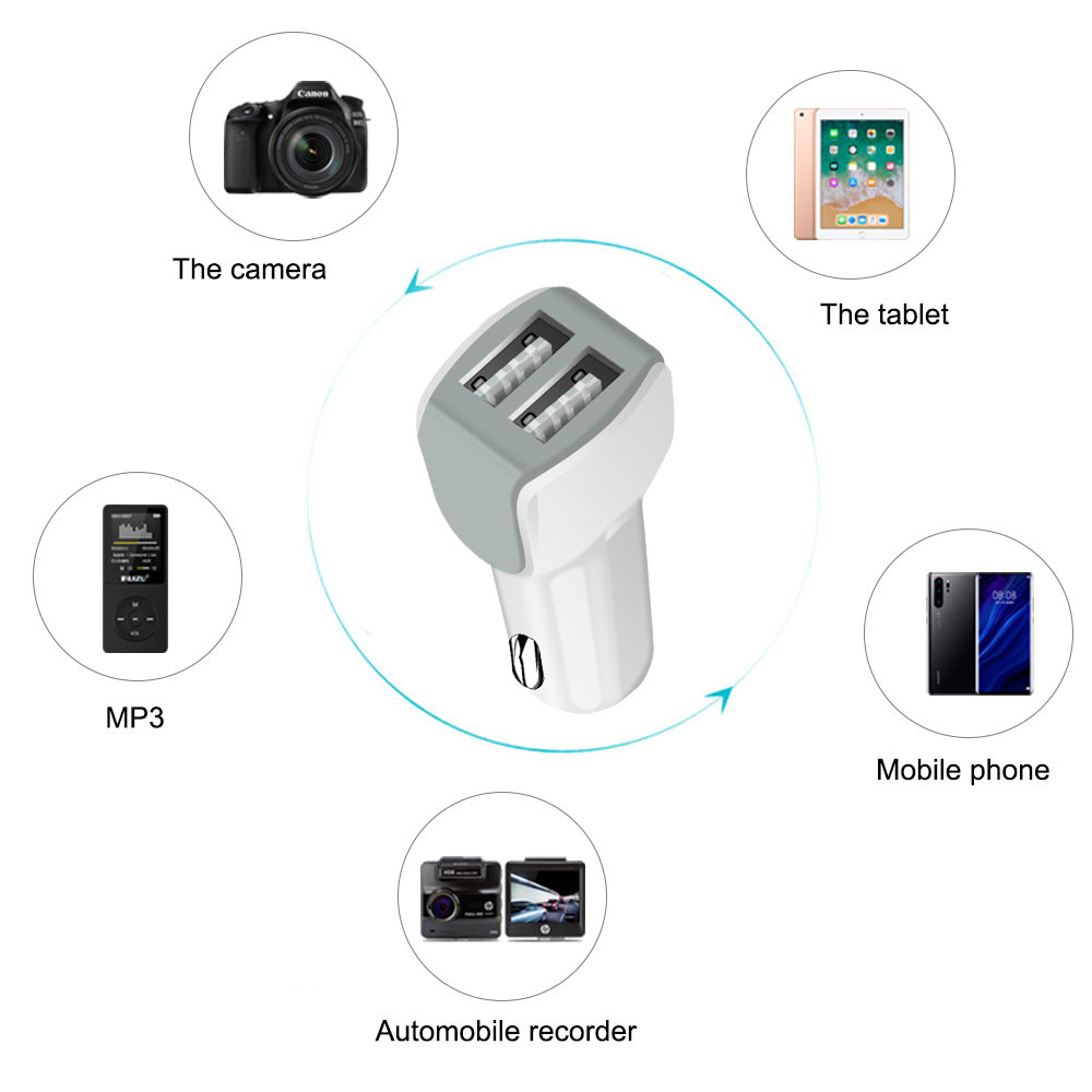 plastic usb car charger adapter 2 port wholesale - Image 3