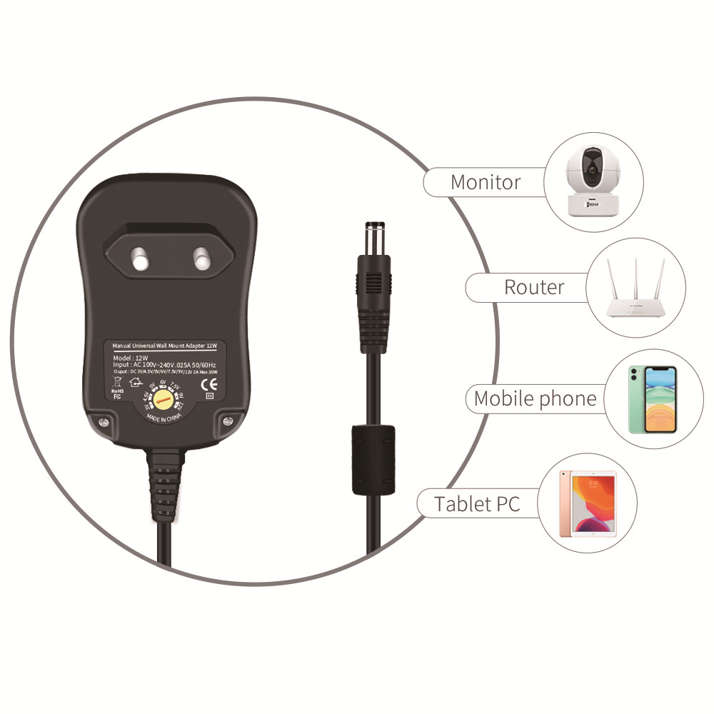 universal 12w manual universal adapter charger - Image 3